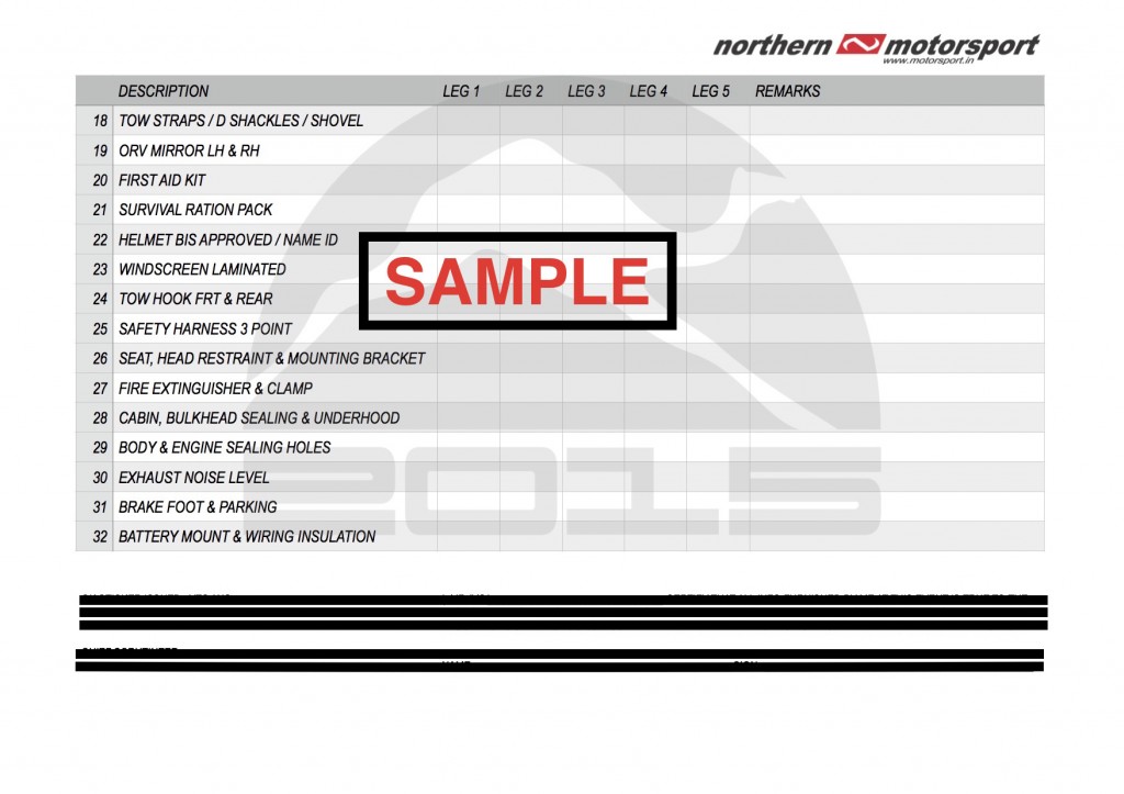 MSDS15: Technical Inspection Checklist For Xplore